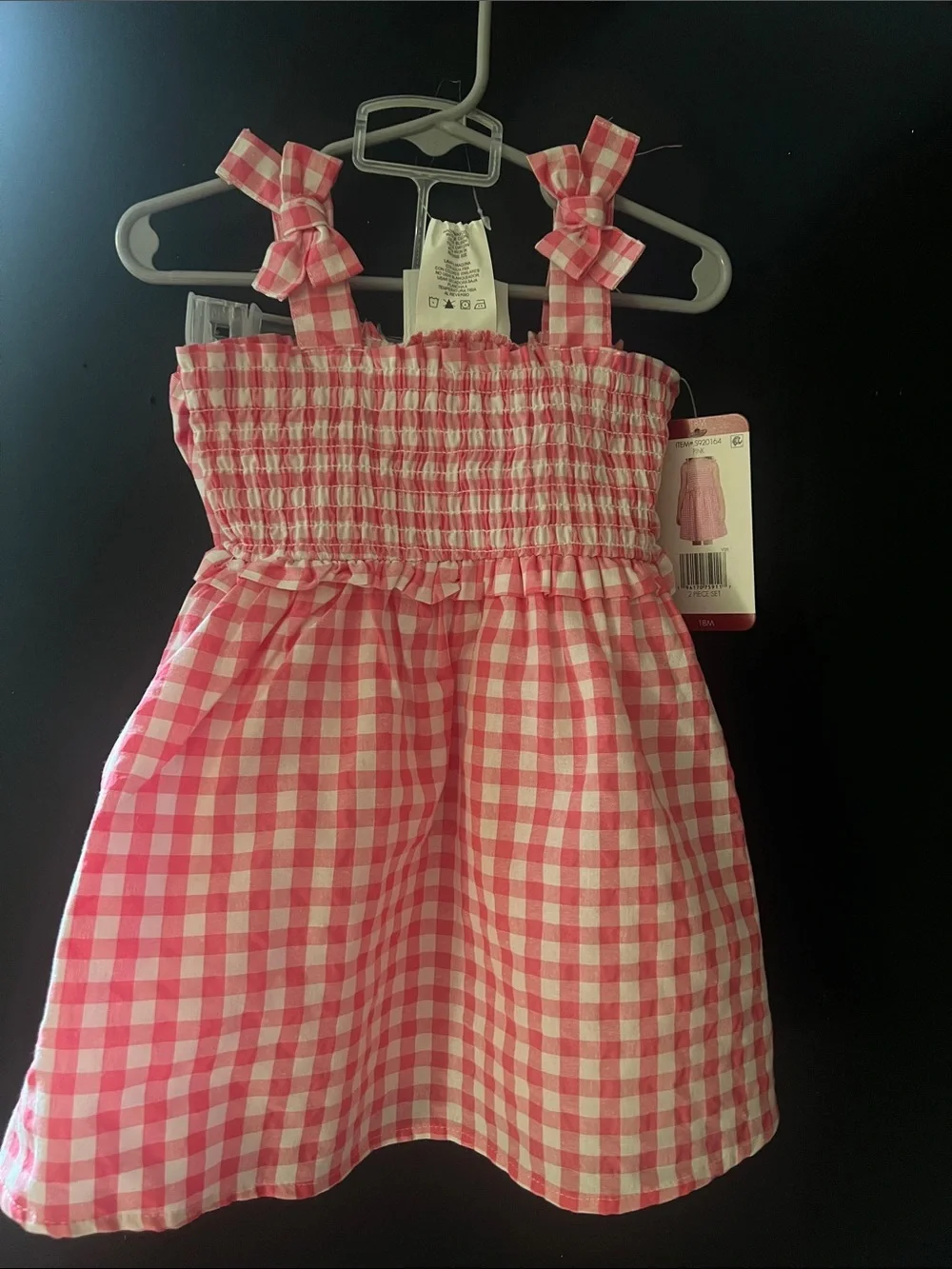 Four Kids 18M Pink Gingham & Floral Dresses